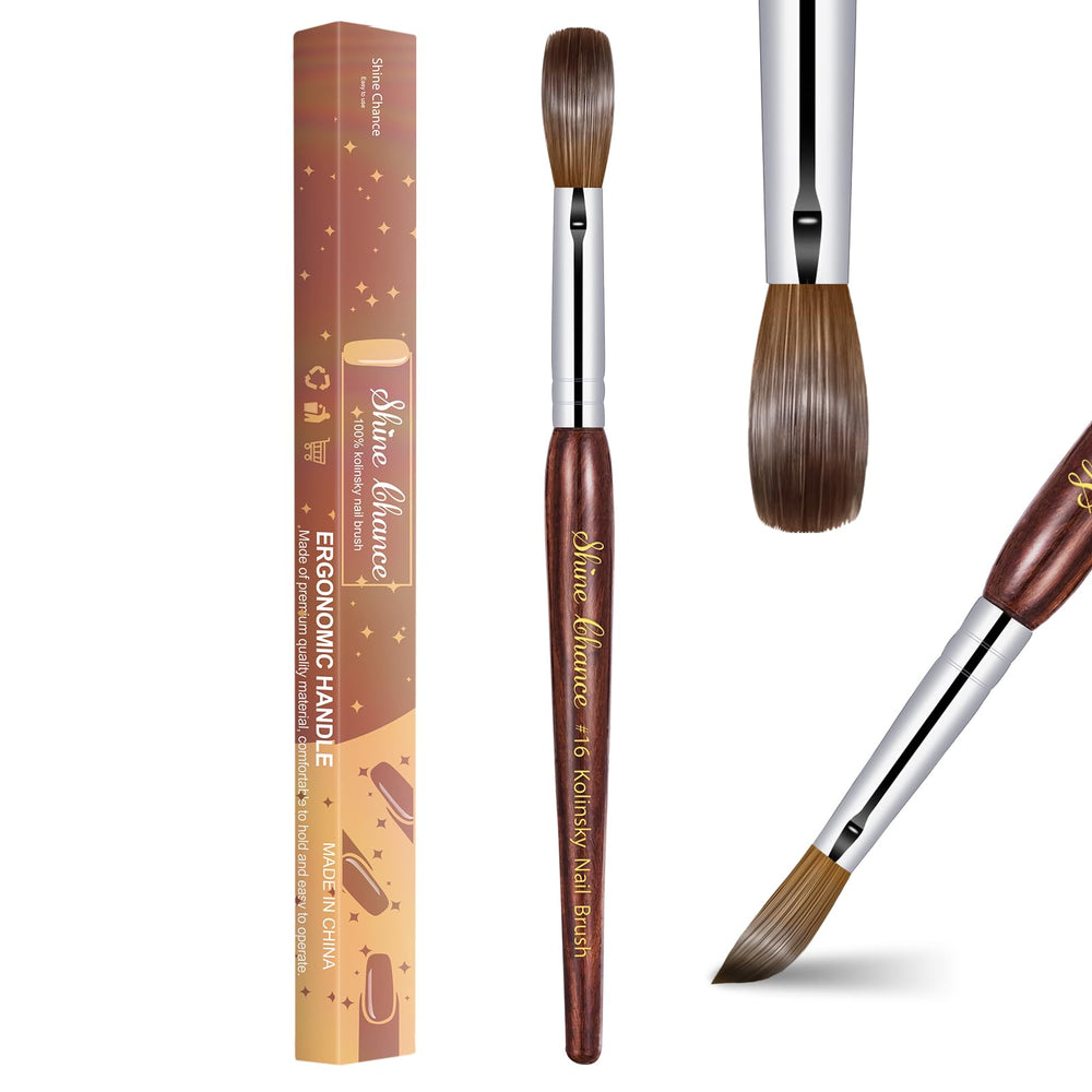 Shine Chance front packaging showing Size 16 brush and benefits