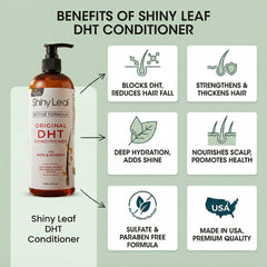 Shiny Leaf dispensing conditioner pump demonstrating easy application