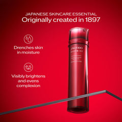 Shiseido Eudermine applied during skincare routine improving product absorption