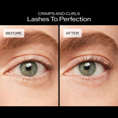 Shiseido curler held in hand giving scale and ergonomic grip benefit