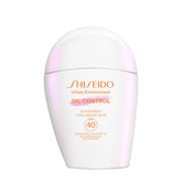 Shiseido front packaging showing tube and SPF labeling for clear product identification and benefits