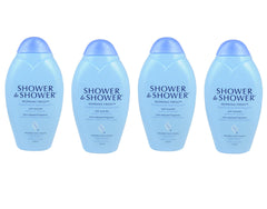 Shower To Shower front label showing product name and 13 ounce jar benefit