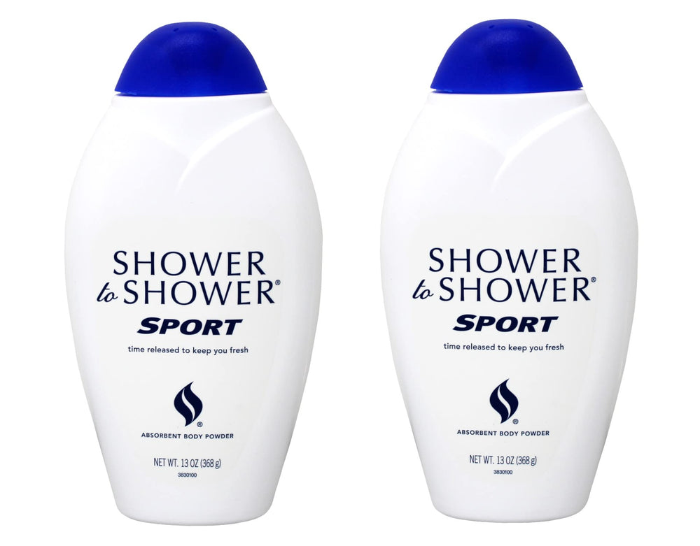 Shower To Shower sport front packaging showing bottle and label benefit fresh feeling