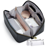 SHOWKOO front view showing elegant bow handle and secure zipper for stylish storage