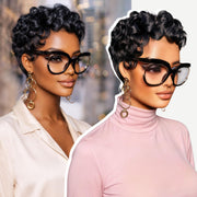showreal pixie front view showing natural black hair and polished shape for confidence