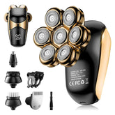 SHPAVVER front view showing ink gold unit and ergonomic grip for comfortable shaving