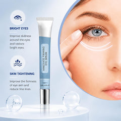 Shrandi applying serum to under-eye demonstrating smooth application and reduced puffiness