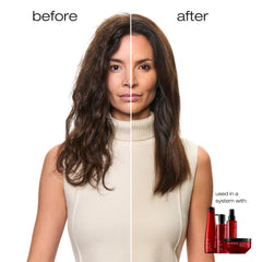 shu uemura art of hair back label close-up listing ingredients and usage benefits