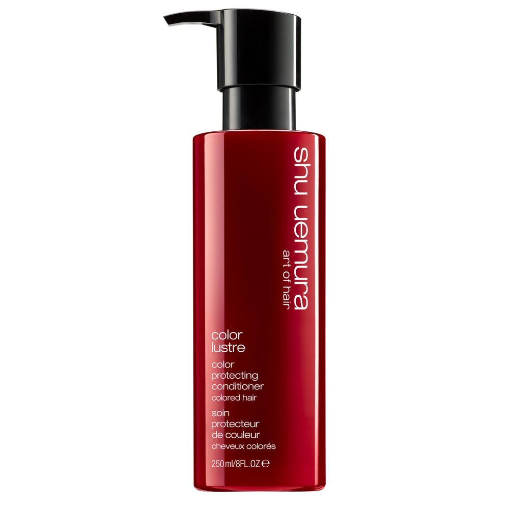 shu uemura art of hair front packaging showing product and benefit of color protection