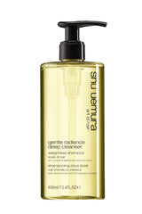 shu uemura art of hair front bottle shot showing sleek packaging and product benefit