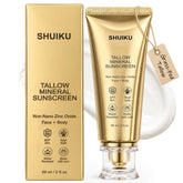 SHUIKU front packaging showing SPF 50 and natural mineral benefits