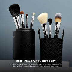 Sigma Beauty seven brushes laid out showing included tools for face and eye versatility