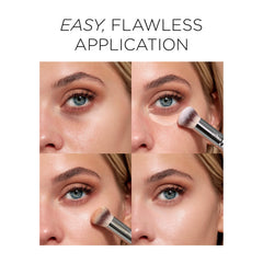 SIGMA BEAUTY concealer applied with F64 brush demonstrating precise, crease-resistant application