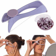 Sildne in-hand usage demonstrating single-handed threading for precise grooming benefit