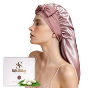 SilkSilky bonnet front packaging showing product and gift-ready box benefit
