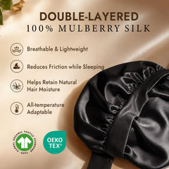 SilkSilky close-up of double-layer mulberry silk weave for low friction