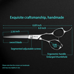 Silksnip blade closeup showing sharp edge for cleaner cuts and reduced split ends