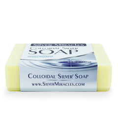 Silver Miracles soap in use hand washing to demonstrate gentle cleansing