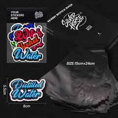 SILVERHORSE sticker labels laid out for quick identification and organized workflow