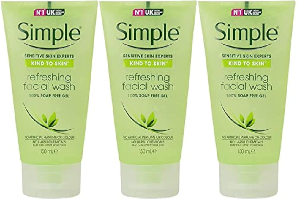 Simple front packaging showing three 150ml tubes, highlights value pack benefit