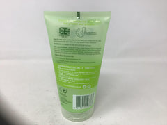 Simple facial gel in hand applying to damp skin, demonstrates easy daily use