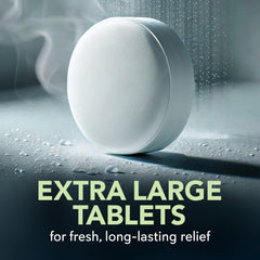 SinuCleanse tablet slowly dissolving in shower steam for long-lasting vapors
