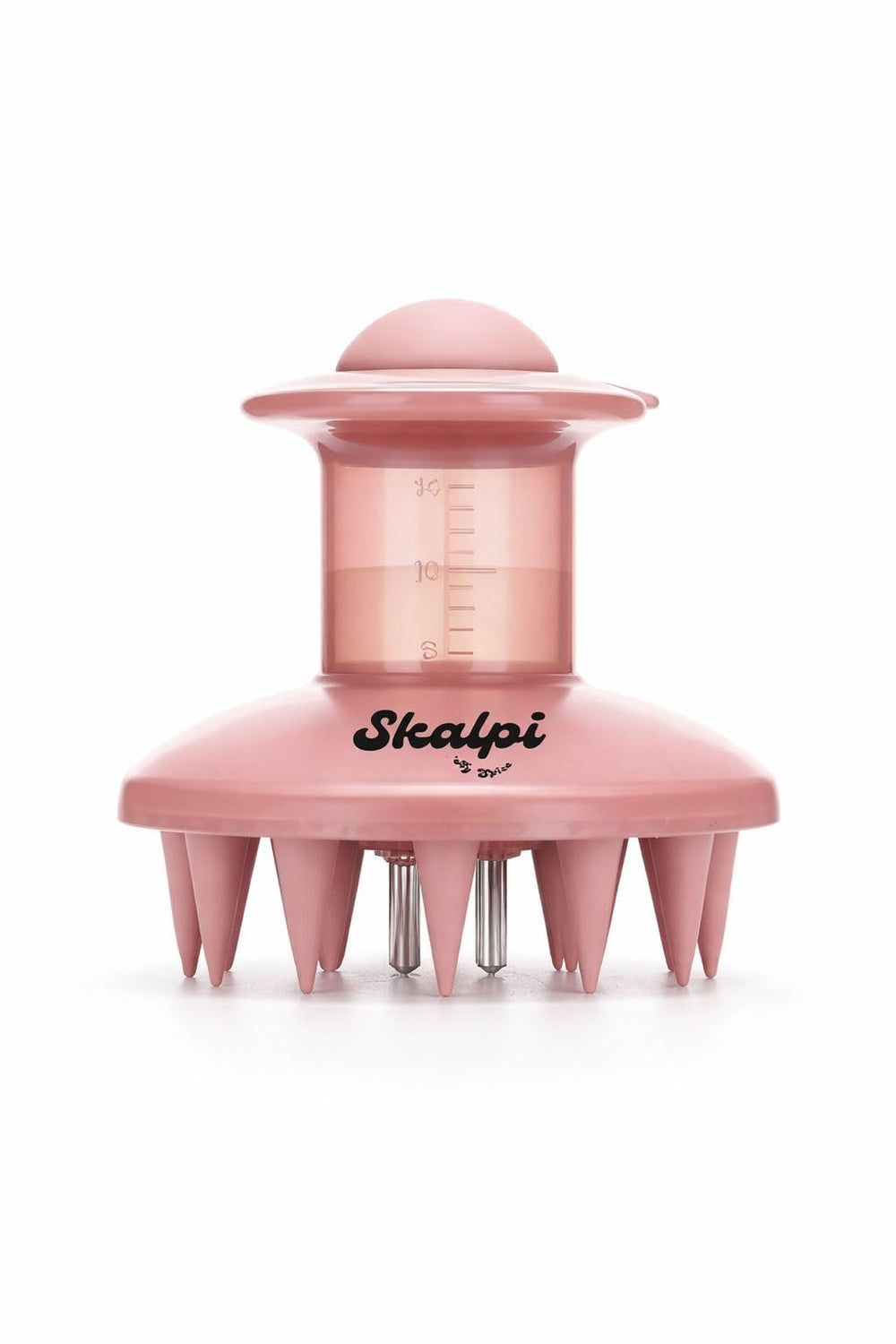 Skalpi front view with cap showing compact dispenser and convenient handling benefit