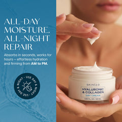 Skin 2.0 day cream pump dispensing lightweight formula for easy layering