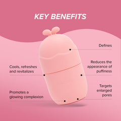 SKIN GYM frozen cryo roller in a freezer delivering long-lasting chilled relief