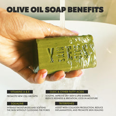 Skin Said Yes soap in hand to show large luxury bar size benefit