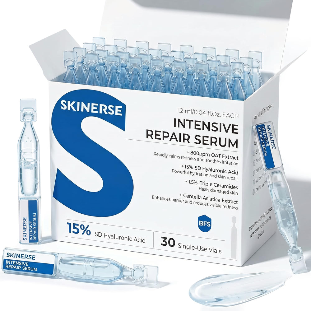 SKINERSE vial front view showing compact travel-friendly packaging and hygiene benefit