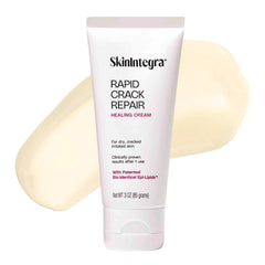 SkinIntegra front tube showing product branding and size, clear packaging benefit