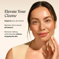 SkinMedica cleanser in hand to show scale and easy one-handed use