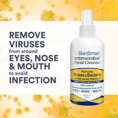 SkinSmart Antimicrobial droplet on skin showing gentle, non-drying texture benefit