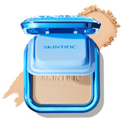 SKINTIFIC compact front view showing shade and compact design for easy coverage