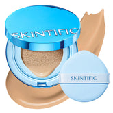 SKINTIFIC cushion compact front view showing sleek packaging and portability