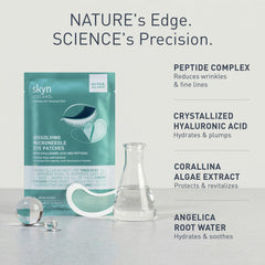 skyn ICELAND patch applied under eye illustrating comfortable, secure fit and hydration