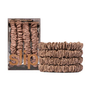SLIP light brown scrunchie front packaging showing elegant set and appeal