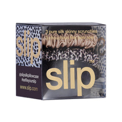 SLIP stacked scrunchies set of three demonstrating variety and gentle hold