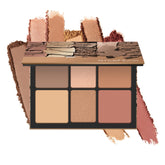 Smashbox front palette view showing six-shade layout and compact convenience