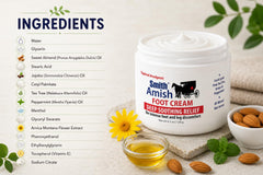 Smith Amish open jar texture close-up showing smooth non-greasy cream for quick absorption