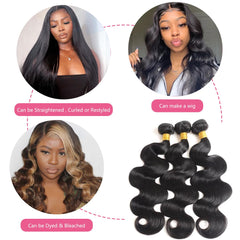Smoothair bundles in use during sew-in install for full, natural coverage