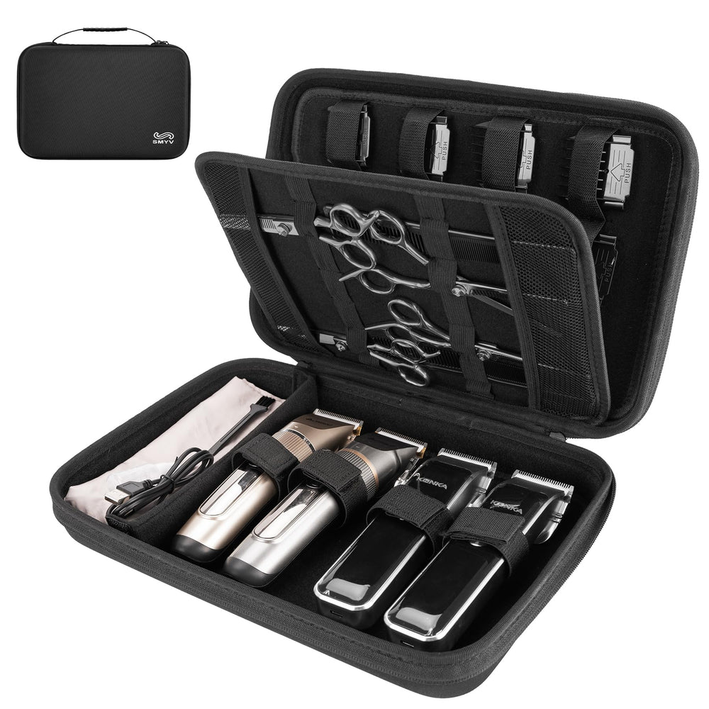 SMYV barber case front view showing protective black exterior benefit: professional appearance