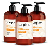 Soapbox front packaging showing product and refreshing benefit