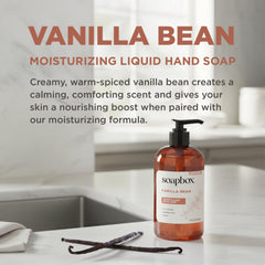 Soapbox vanilla bean pump detail highlighting easy dispensing