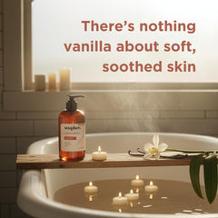 Soapbox vanilla bean texture lather demonstrating gentle moisturizing