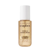 Soapbox bottle front packaging showing fragrance and benefit of gentle formula