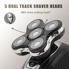 Sodaer close-up of five dual-track cutters, illustrating precision and increased hair capture