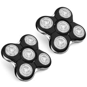 Sodaer replacement heads front view showing five dual-track foils and improved coverage