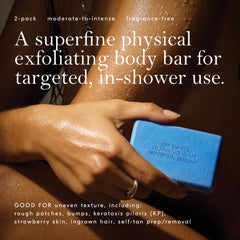 Soft Services Buffing Bar close-up grit texture showing gentle, effective exfoliation